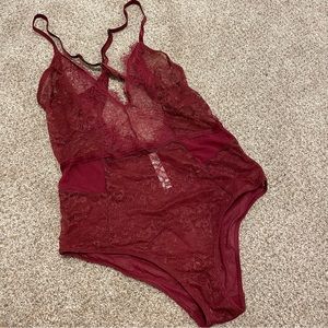 Target Gilligan & O’Malley Burgundy/Garnet Lace Teddy